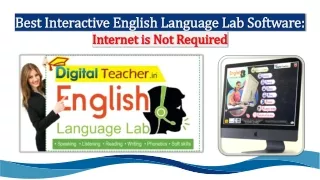 Best Interactive English Language Lab Software Internet is Not Required