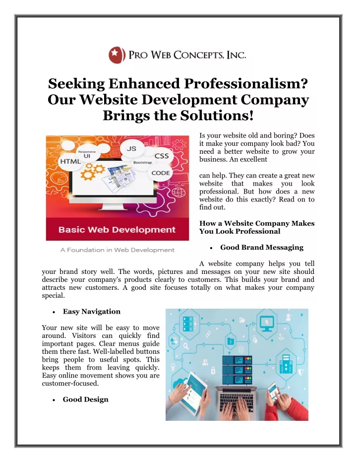 seeking enhanced professionalism our website