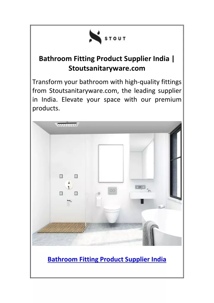 bathroom fitting product supplier india