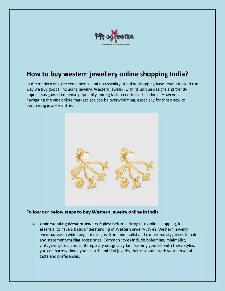 how to buy western jewellery online shopping india