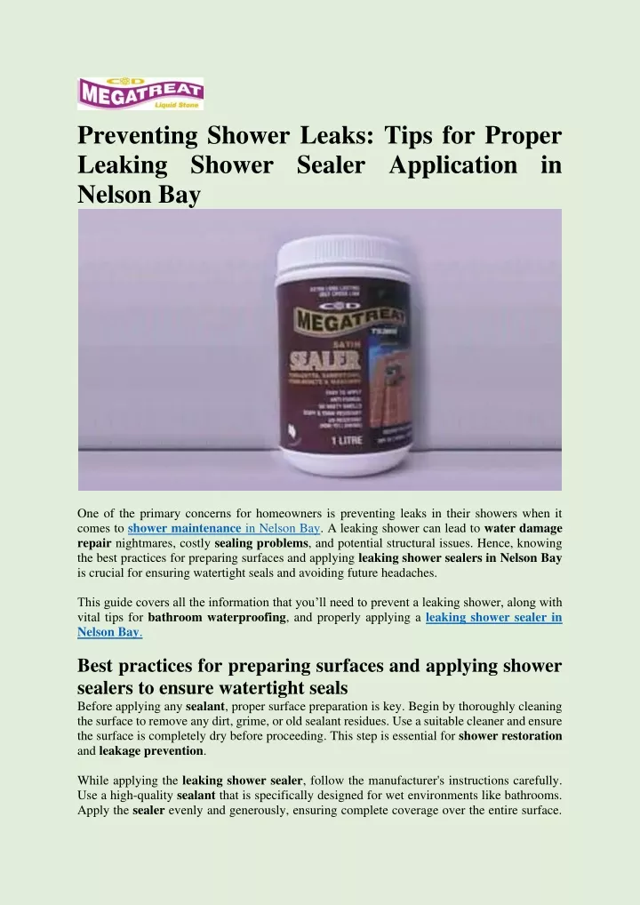 preventing shower leaks tips for proper leaking
