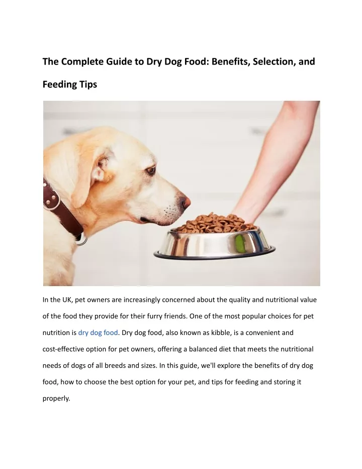 the complete guide to dry dog food benefits