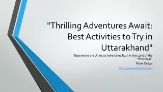 Thrilling Adventures Await