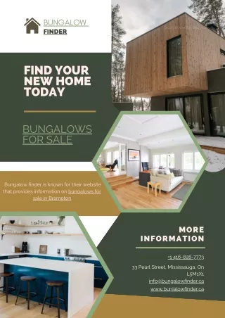 Bungalows For Sale - Bungalow Finder ca PDF