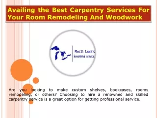 carpentry services in michigan