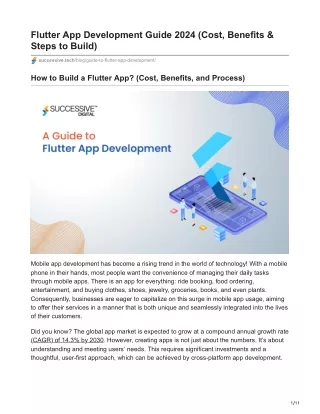 How to Build a Flutter App? (Cost, Benefits, and Process)