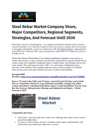 Supply Chain Challenges Impacting Steel Rebar Market Dynamics