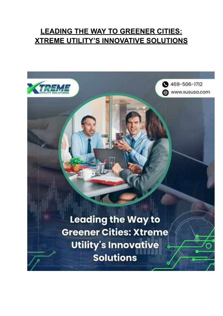 leading the way to greener cities xtreme utility