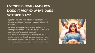 Hypnosis Real and How Does It Work What Does Science Say