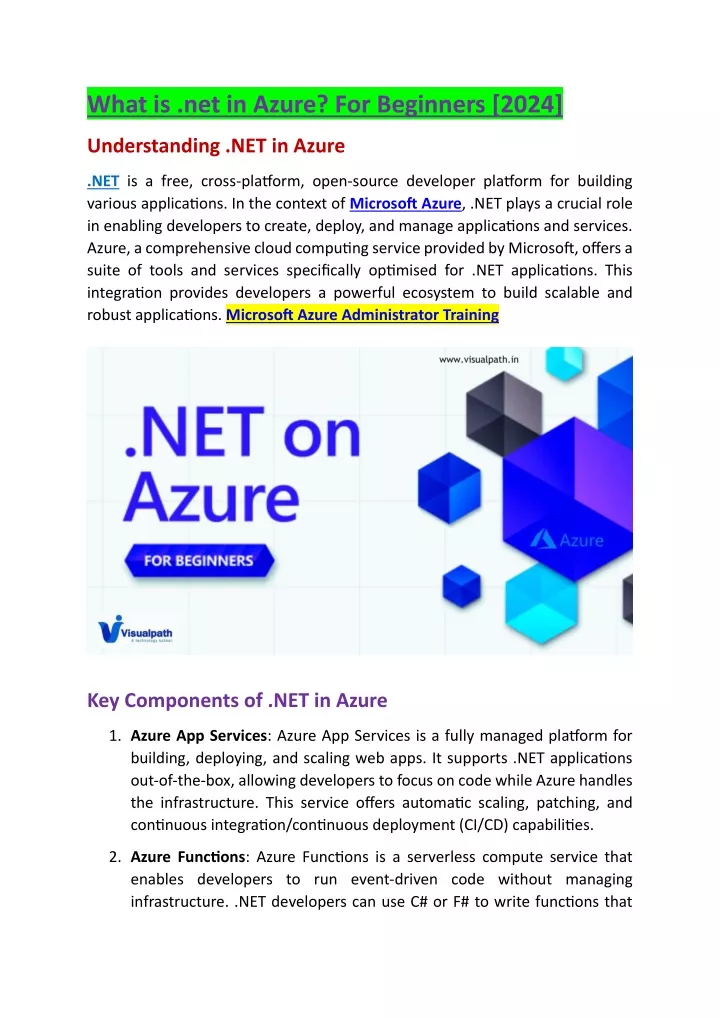 what is net in azure for beginners 2024