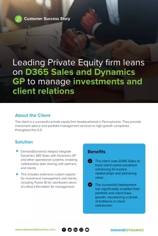 Private Equity Success: Manage Investments & Clients with Dynamics 365