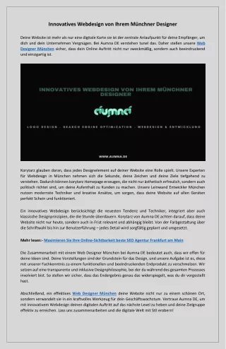 innovatives webdesign von ihrem m nchner designer
