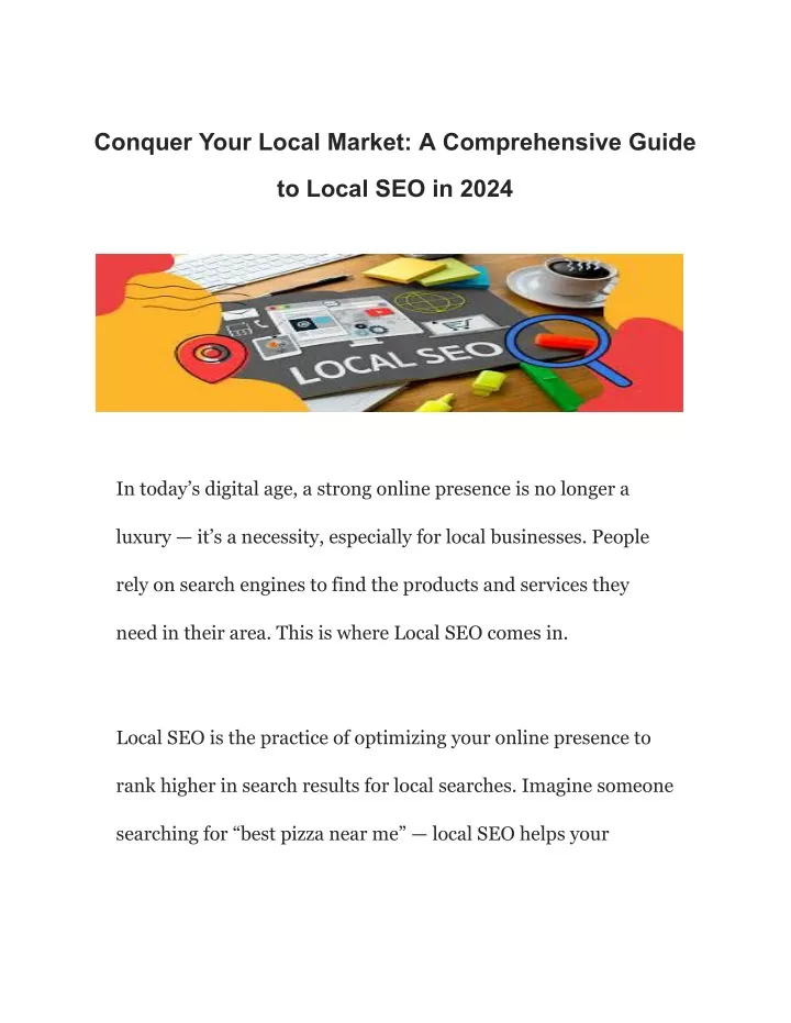 conquer your local market a comprehensive guide