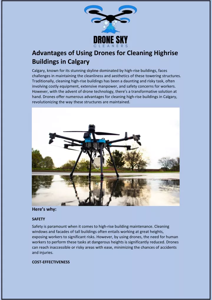 advantages of using drones for cleaning highrise