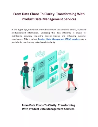 From Data Chaos To Clarity: Transforming With Product Data Management Services
