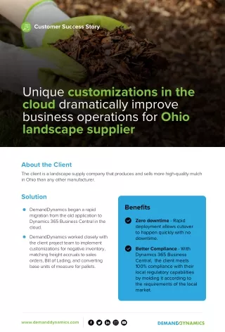 Learn How an Ohio Landscape Supplier Achieved Success with Dynamics 365
