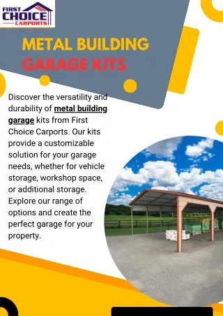 Custom Metal Building Garage Kits  First Choice Carports