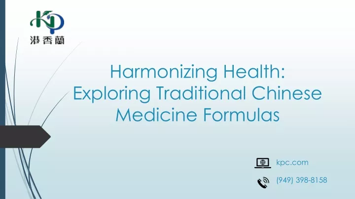 harmonizing health exploring traditional chinese medicine formulas