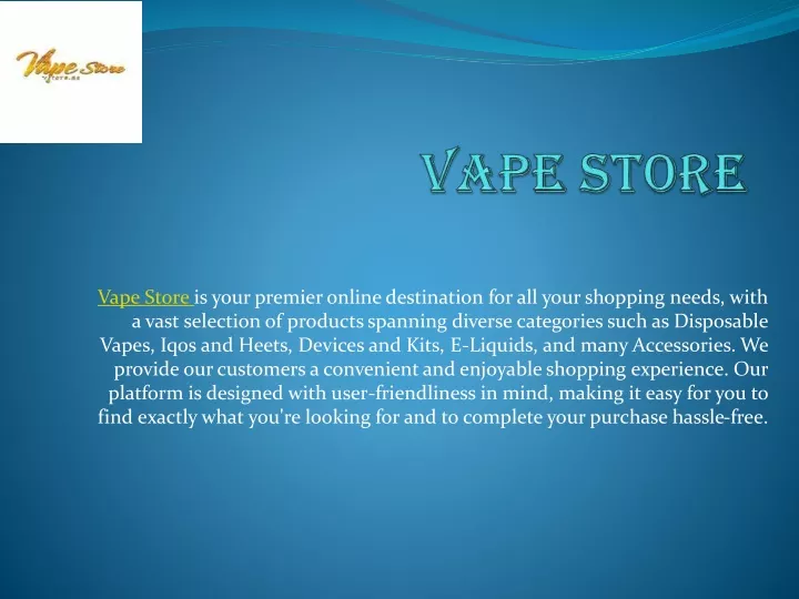 vape store is your premier online destination