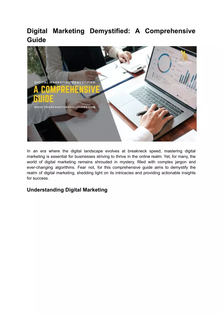 digital marketing demystified a comprehensive