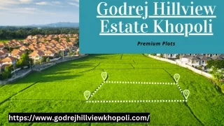 Godrej Hillview Estate Khopoli | Premium Plots