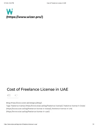Cost of a freelance license