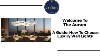 Perfect Luxury Wall Lights | The Aurum