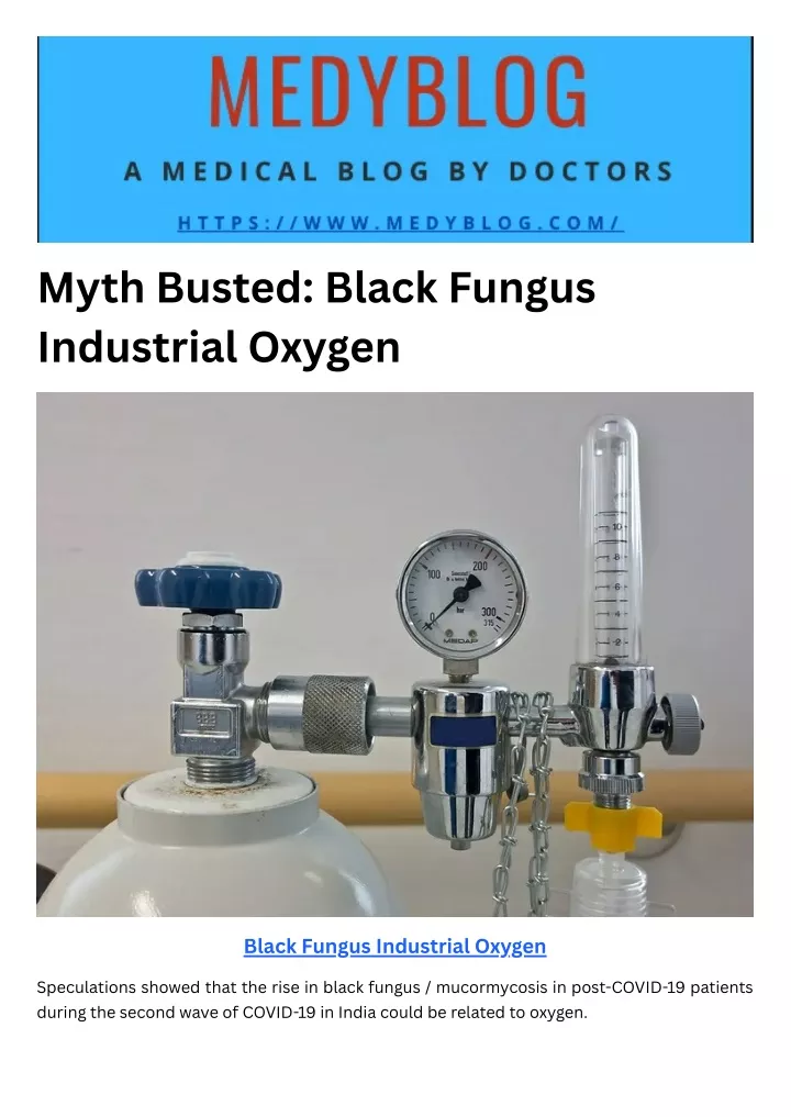 myth busted black fungus industrial oxygen