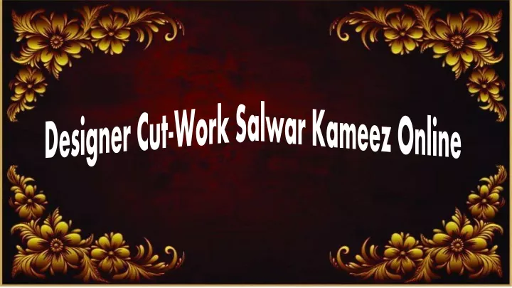 designer cut work salwar kameez online