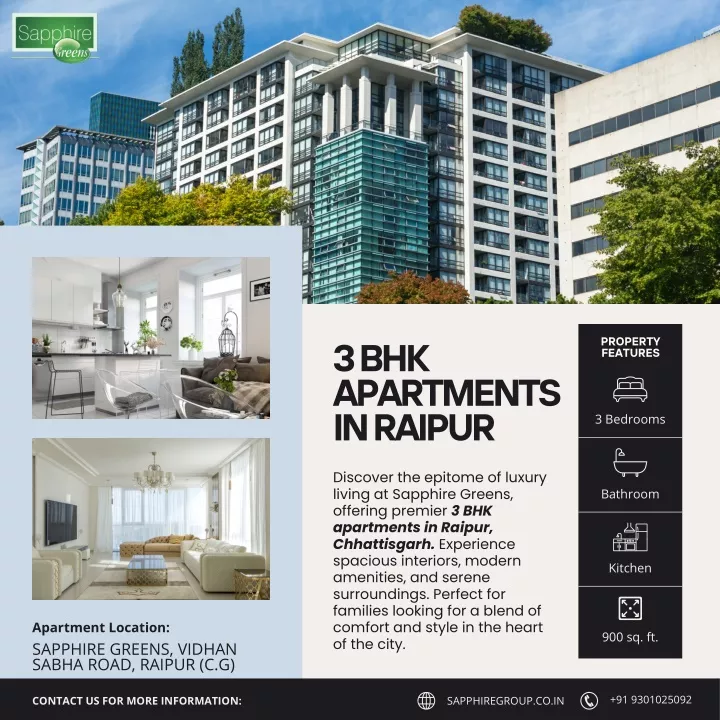 3 bhk apartments in raipur