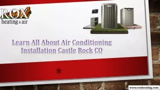 Learn All About Air Conditioning Installation Castle Rock CO