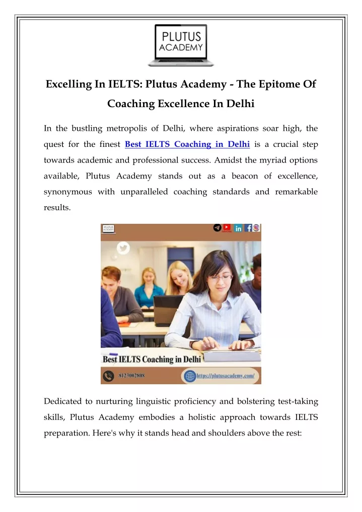 excelling in ielts plutus academy the epitome of