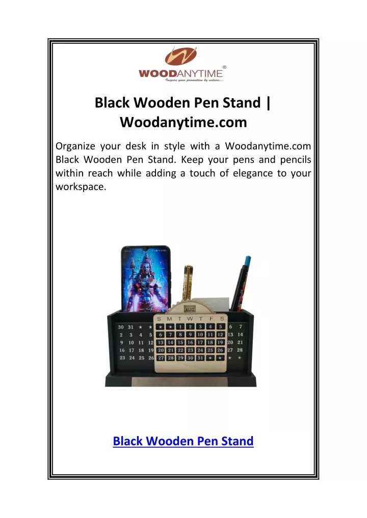 black wooden pen stand woodanytime com