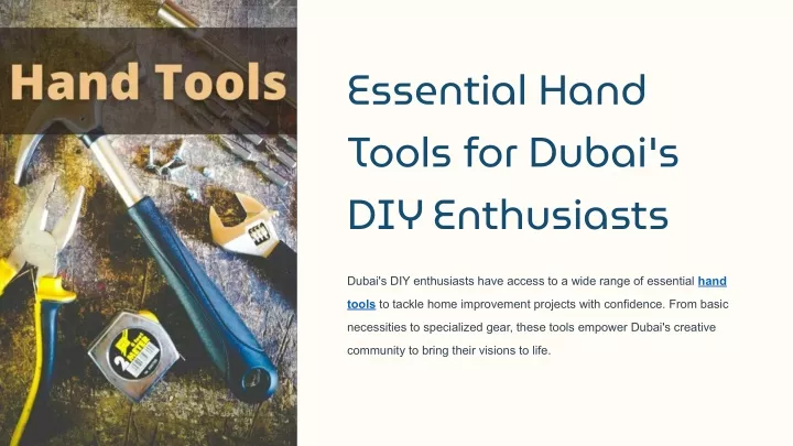 essential hand tools for dubai s diy enthusiasts