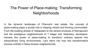 The Power of Place-making_ Transforming Neighborhoods