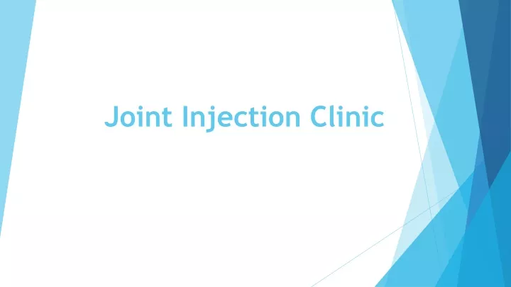 joint injection clinic