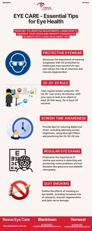 EYE CARE - Essential Tips for Eye Health