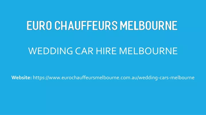 wedding car hire melbourne