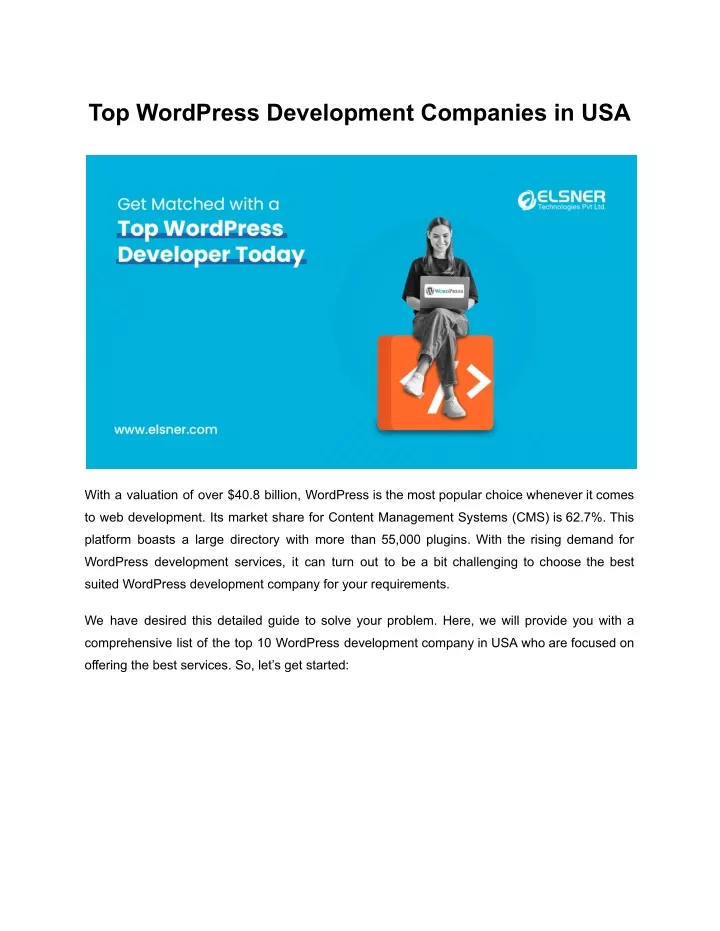 top wordpress development companies in usa