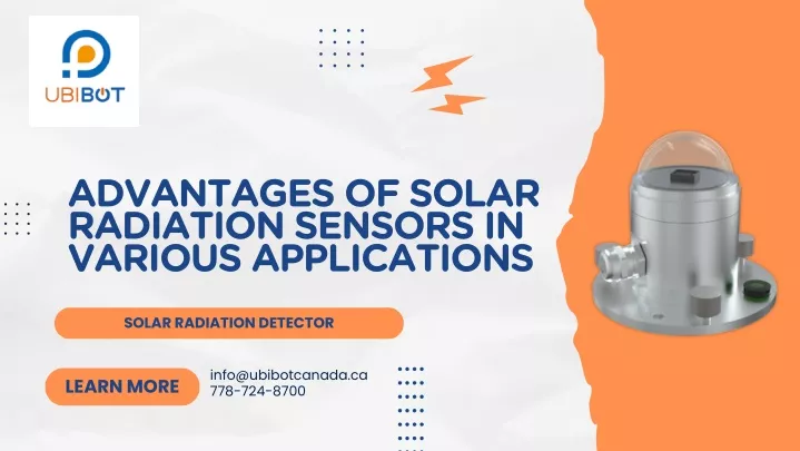 advantages of solar radiation sensors in various