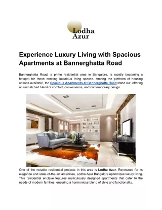 Experience Luxury Living with Spacious Apartments at Bannerghatta Road (1)