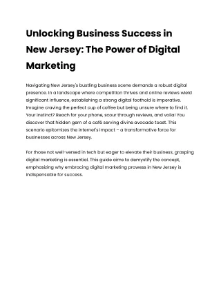 Top 10 Benefits of Digital Marketing in New Jersey.