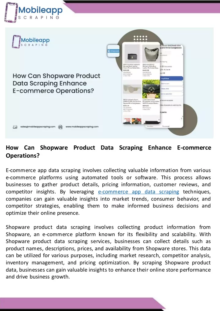 how can shopware product data scraping enhance