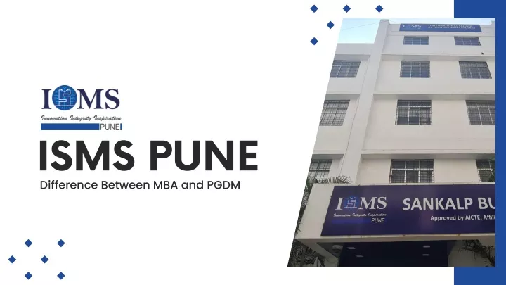 isms pune difference between mba and pgdm