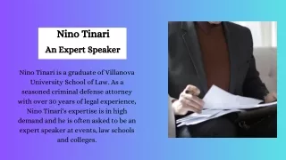 Nino Tinari An Expert Speaker