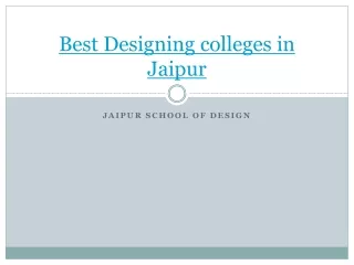 Designing colleges in Jaipur