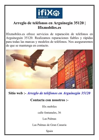 Arreglo de teléfonos en Arguinegin 35120  Ifixmobiles.es