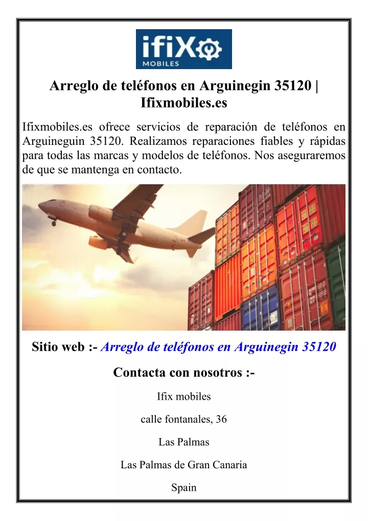 arreglo de tel fonos en arguinegin 35120