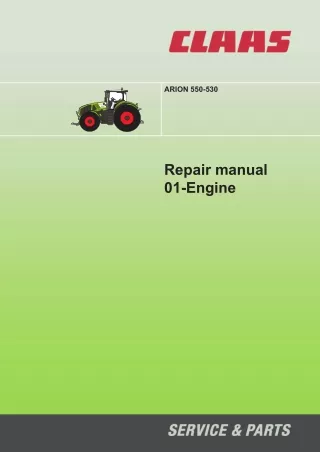CLAAS ARION 550-530 (Engine) Tractor Service Repair Manual