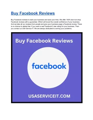 Buy Facebook Reviews for 5 Star Rating on your Page | 2024